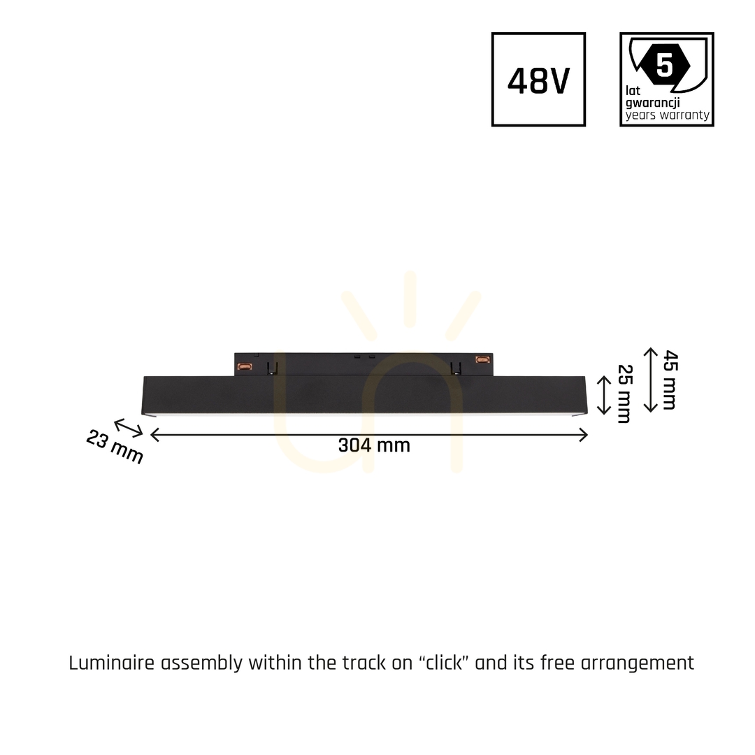 Display System Shift Smart Line S Linear Light Fixture 304x23x42mm 8W 100st Black CCT/Dim 5 Years Warranty. System Shift Smart Line S Linear Light Fixture 304x23x42mm 8W 100st Black CCT/Dim 5 Years Warranty.