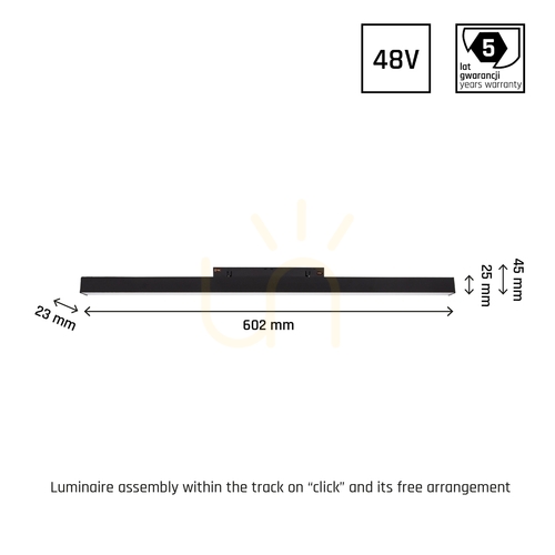 Check System Shift Smart Linem Light System Shift Light 602x23x42mm 18W 100st Black CCT/Dim 5 Years Warranty.