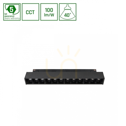 Check System Shift Smart Grid S Linear Light Fixture 220x23x42 12W 40st Black CCT/Dim 5 Years Warranty.
