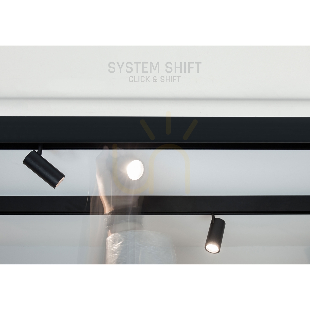 View Spotlight for Busbars System Shift Smart Spotm Directional luminaire 44x100x145mm 10W 24st Black CCT/Dim 5 Years Warranty. Spotlight for Busbars System Shift Smart Spotm Directional luminaire 44x100x145mm 10W 24st Black CCT/Dim 5 Years Warranty.