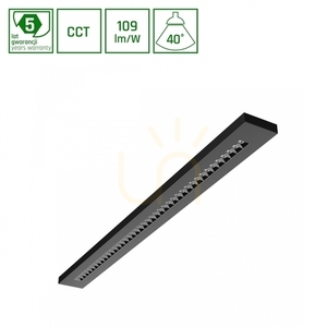 Wld Plank 20 W/30 W/40 Watt CCT 230V 40° IP20 Light Bar 1200 X100 X25 Black. small 4