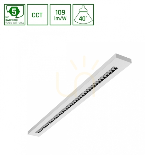 Check Wld Plank 20 W/30 W/40W CCT 230V 40° IP20 Lighting Bar 1195 X100 X25 White.