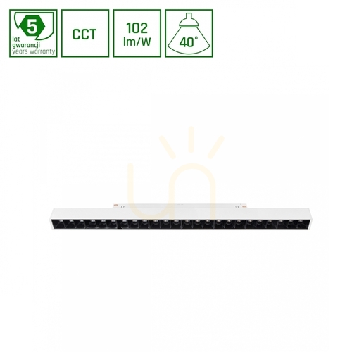 Check SpectrumLED Shift Smart Grid L Linear Fitting for 48V Magnetic Track 22W CCT/DIM White, 44 cm
