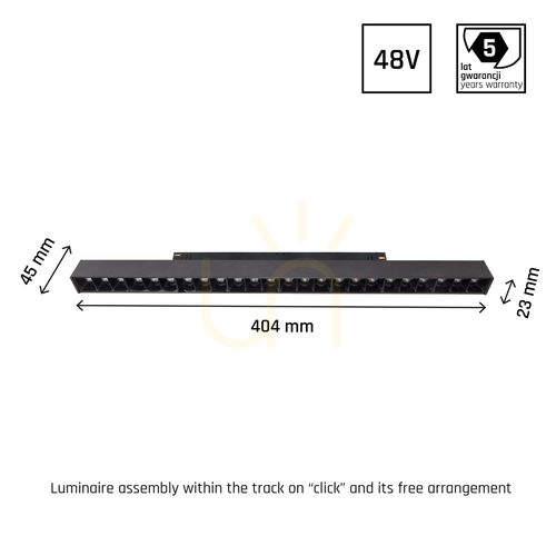 Check System Shift Smart Grid L Linear Light 440x23x42mm 24W 40st Black CCT/Dim 5 Years Warranty.