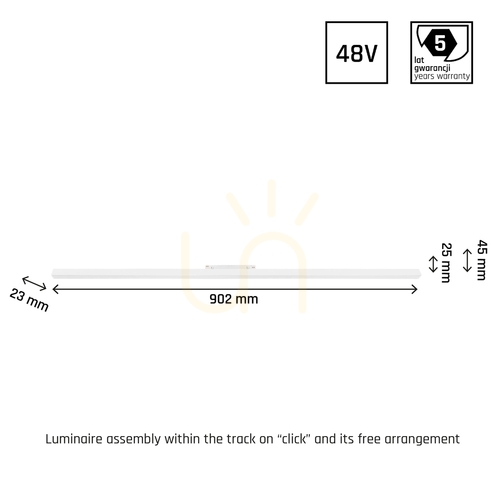Check System Shift Smart Line L Linear Light 902x23x42mm 22W 100st White CCT/Dim 5 Years Warranty.