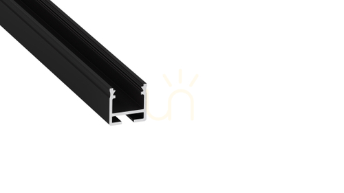 Check LUMINES profile type FLEXA black lacquered 2 m