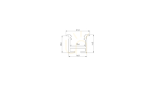 LUMINES profile type inFLEXA silver anodized 3 m small 1