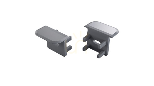 Check End cap for LUMINES inFLEXA profile grey with hole