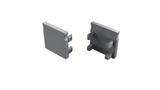 ALU end cap for LUMINES FLEXA profile silver