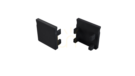 ALU end cap for LUMINES FLEXA profile black