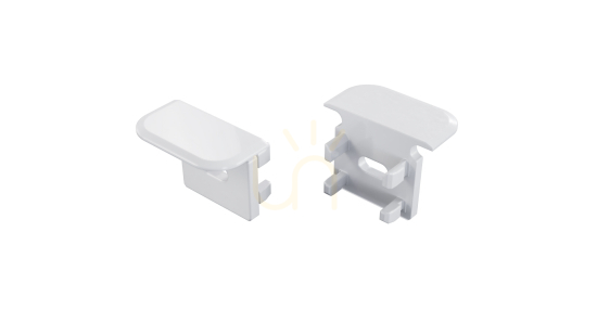 ALU end cap for LUMINES inFLEXA profile white with hole