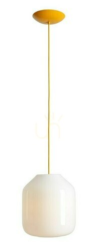 Check Aldex Flask Mimosa L Pendant Light 27 cm, Opal Glass, Yellow, E27, 8500G21_L