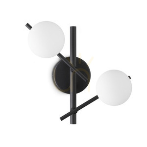 Wall Light Ideallux Atlas 365077 Black Metal Glass 30 cm 2xG9 small 0