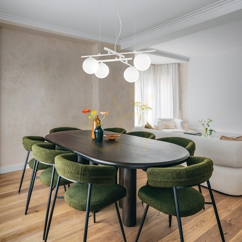 Check Pendant Light Ideal Lux Atlas Gold 62 cm 4-Light Glass Metal 365107