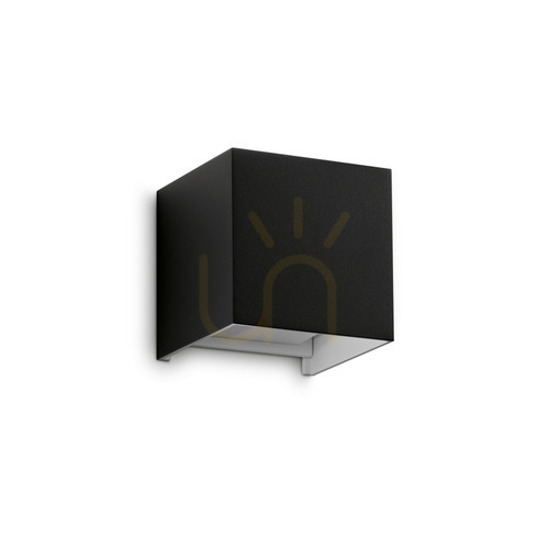 Check Outdoor Wall Lamp Ideallux ATOM 366845 Anthracite Round 10 cm 2x6W 4000K IP54