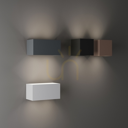 Check Outdoor Wall Lamp Ideallux ATOM Anthracite 20 cm 3000K IP54 366883