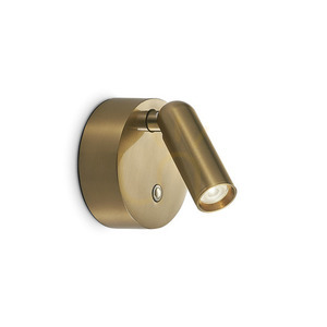 Wall Light Ideallux BEAN 350264 Brass Gold Metal Glass LED 8 cm small 0
