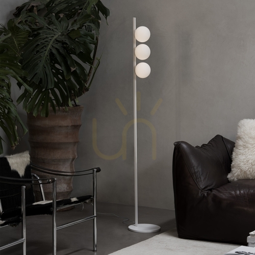 Check Standing Lamp Ideallux Binomio Black 3-Light G9 Metal Glass 160.9 cm 369327