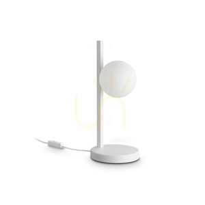 Table Lamp Ideallux BINOMIO White Metal Glass 16 cm 353203 small 0