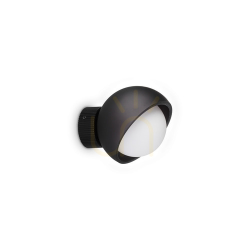 Check Wall Light Ideallux Bloom Black Glass 11.5 cm 366548