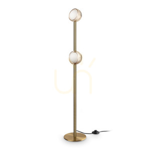 Standing Lamp Ideallux Bloom Brass Glass LED 30 cm 366616 small 0