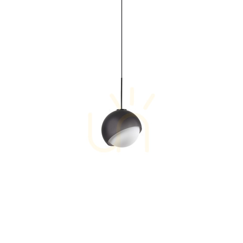 Check Pendant Light Ideallux Bloom Black Glass 11.5 cm 366630