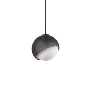 Pendant Light Ideallux Bloom Black Glass 22 cm 366678 small 0