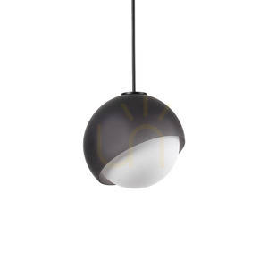 Pendant Light Ideal Lux Bloom Black Glass Metal 30 cm 366692 small 0