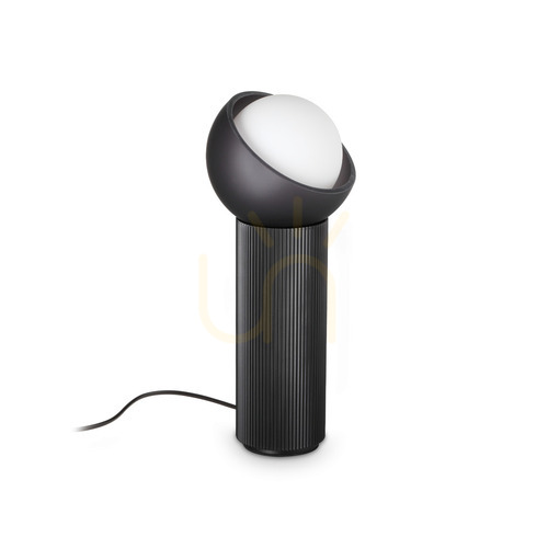 Check Table Lamp Ideallux Bloom Black Glass Metal 11.5 cm 352848