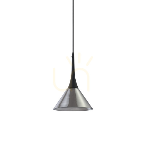 Check Pendant Light Ideal Lux Cocktail 353630 Tinted Glass Black 15 cm
