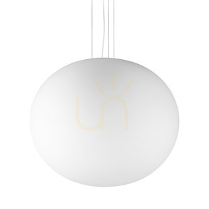 Pendant Light Ideallux COTTON White 50 cm 344591 small 0
