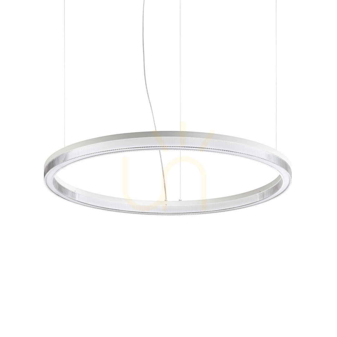 Pendant Light Ideallux CROWN White 80 cm LED 43W 339146