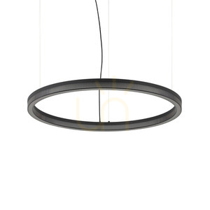 Pendant Light Ideallux Crown Black LED 80 cm 365015 small 0