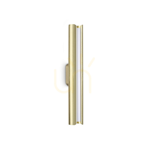 Check Wall Light Ideallux Dorica Brass LED 8.5W 30 cm 366357