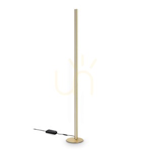 Standing Lamp Ideallux Dorica Brass LED 50W 190 cm 366166 small 0