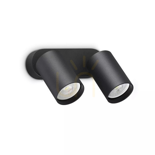 Check Wall Light Ideallux Dynamite White Round GU10 2-Light 16.5 cm 367378