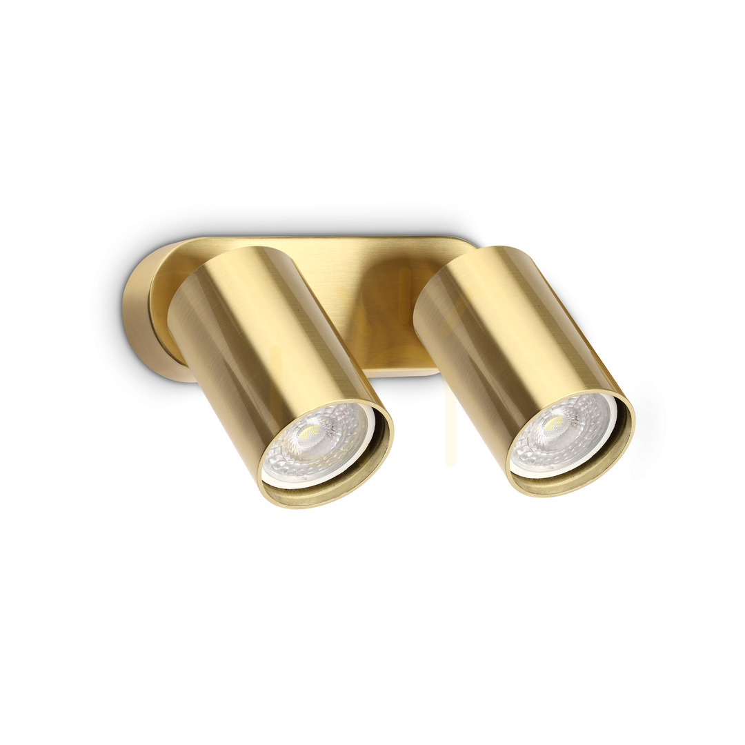 Wall Light Ideallux Dynamite Brass 2xGU10 16.5 cm 367392