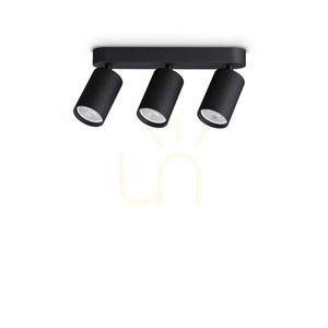 Plafon Ideallux Dynamite 371252 czarny 3xGU10 27,5 cm small 0