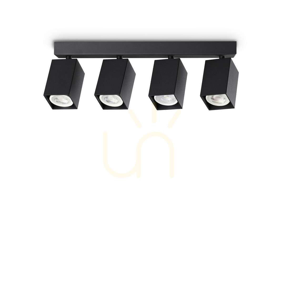 Plafon Ideallux Dynamite 371368 czarny 4xGU10 38,5 cm