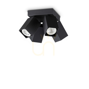 Plafon sufitowy Ideallux Dynamite 371313 czarny 4xGU10 13,5 cm small 0