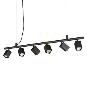 Pendant Light Ideallux Dynamite Black 6-Light 115.5 cm 371412 small 0