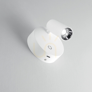 Wall Light Ideallux ELF 347479 White LED 3W Round 8.5 cm small 3