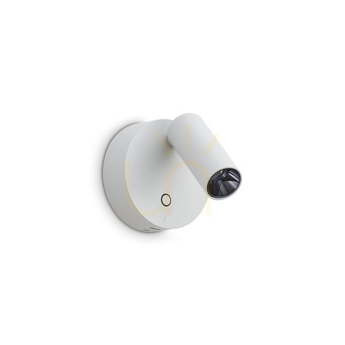 Check Wall Light Ideallux ELF 347479 White LED 3W Round 8.5 cm