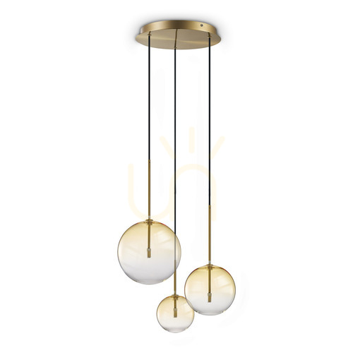 Check Pendant Light Ideallux Equinoxe 364827 42 cm Chrome Glass Metal