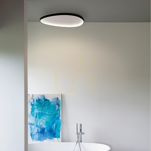Check Plafon sufitowy Ideallux Gemini 372105 czarny LED 42W 4000K 81 cm