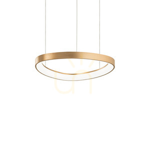 Pendant Light Ideallux Gemini Brass LED 42.5 cm 4000K 372143 small 0