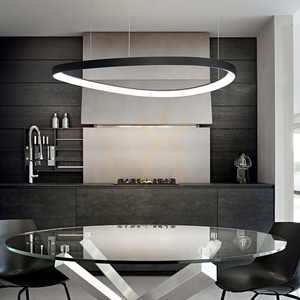 Pendant Light Ideallux Gemini Black LED 61 cm 4000K 372167 small 1