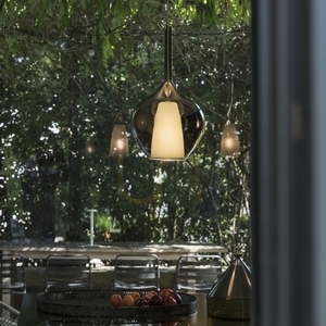 Pendant Light Ideallux Kalique Tinted Glass Chrome 18 cm 359984 small 5