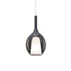 Pendant Light Ideallux Kalique Tinted Glass Chrome 18 cm 359984 small 0