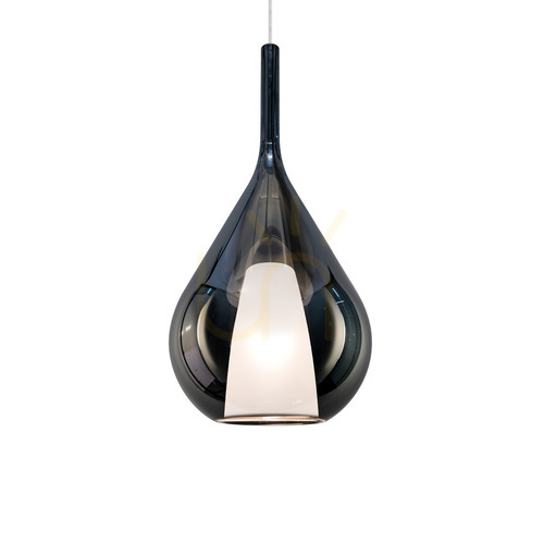 Check Pendant Light Ideallux Kalique Tinted Glass Chrome 28 cm 359724